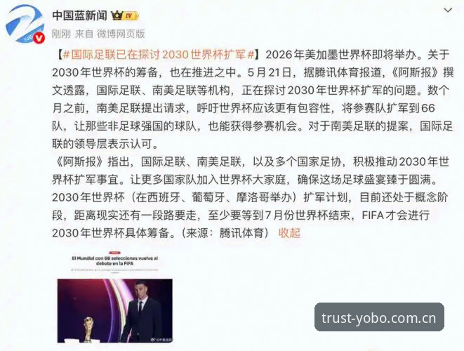 资深体育观察者分享2030年世界杯扩军至66队的实战分析